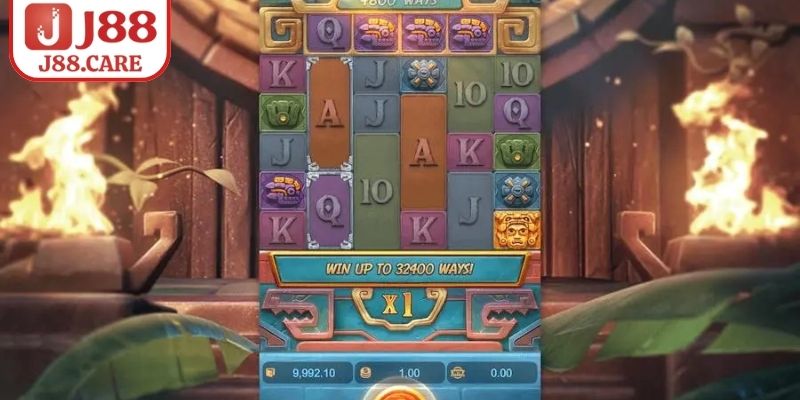 Aztec Báu J88 – Truy Tìm Kho Báu Rừng Sâu Đầy Thưởng 1 Không gian phiêu lưu cổ đại hấp dẫn trong mỗi vòng quay