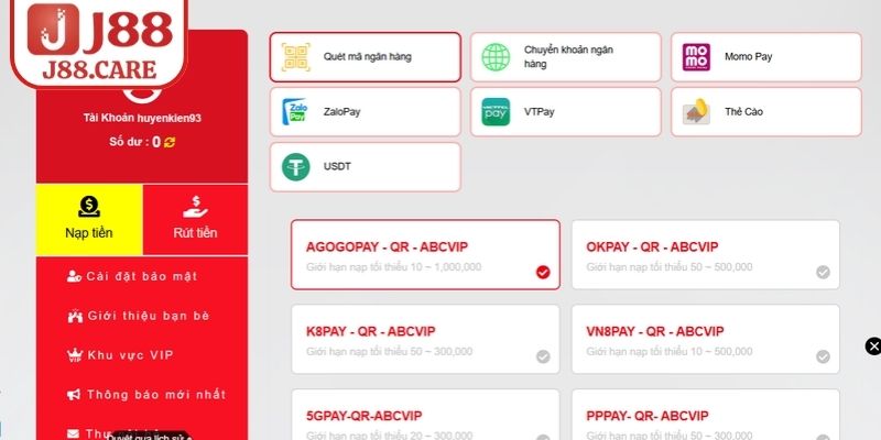 Nạp Rút Tiền j88 2 Giải pháp giao dịch đa dạng, linh hoạt, ổn định, phù hợp nhu cầu hiện nay